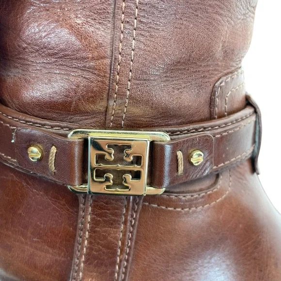 Tory Burch Alessandra Tall Riding Boots 7 Brown - Picture 12 of 16